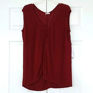 Wilt Raisin Red Twisted Lux Slub Jersey Top
